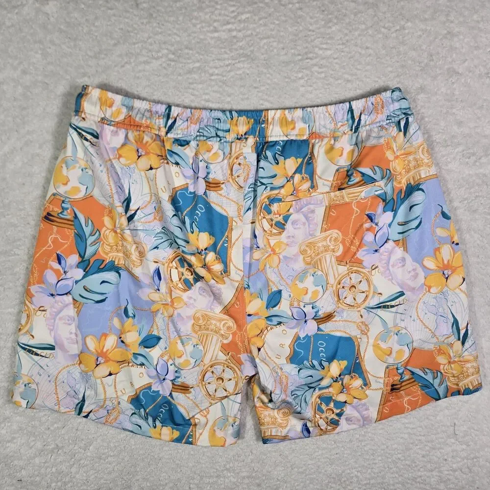 Robert Graham Swim Trunks Mens 2XL Gold Treasure 5